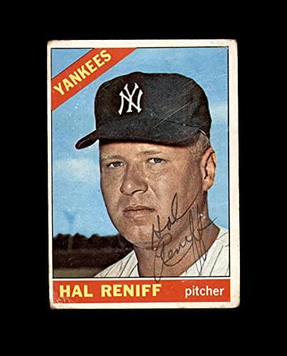 Hal Reniff יד חתמה על טופ טופס משנת 1966 ניו יורק ינקי חתימה