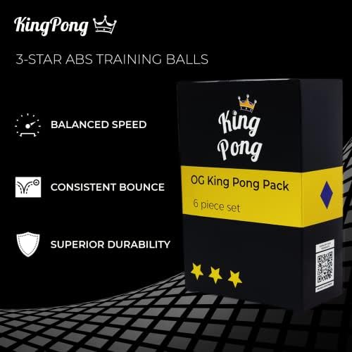 כדורי טניס שולחן קינג פונג 3 כוכבים 40+ כדורי פינג לבנים
