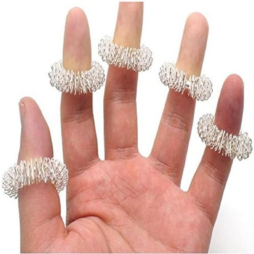 10 יחידות אצבע לעיסוי טבעות מיני אצבע דיקור אביב טבעת אצבע זרימת טבעות
