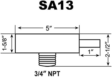 Pneumatics Interstate SA13 - מדחס כניסת אוויר מסנן גוף מתכת 5 DIA - 3/4 MPT W/מחסנית נייר