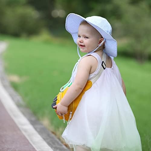 Dasmini תינוק ופעוט רחב כובעי שמש שוליים עד 50+ כובע דלי הגנה על שמש כובע מתכוונן חמוד