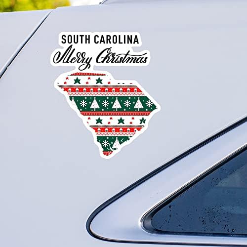 דרום קרוליינה מדינת בית מדבקות חג מולד עכברים חג המולד דרום קרוליינה מפה מכונית מדבקות קישור חג המולד מדבקות ויניל