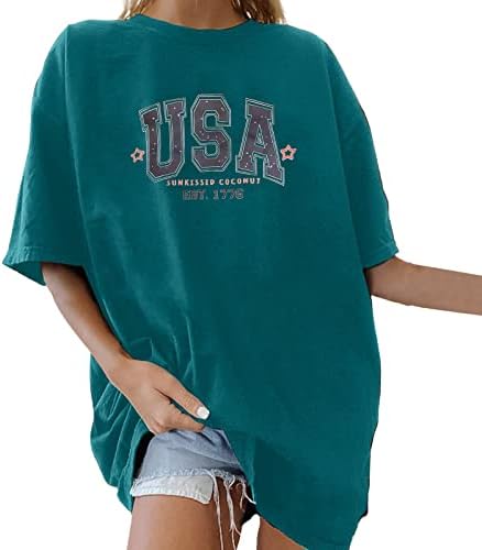 קיץ צוות צוואר חולצות לנשים חולצות גרפי לנשימה בתוספת גודל רטרו קצר שרוול טרנדי מזדמן