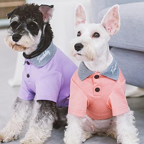 חולצת טריקו לכלב 'ארוברק' בסגנון קריבי חולצת פולו לחיות מחמד עם צווארון מודגש-בגדי כלבים קיץ או חולצות כלבים הכוללות