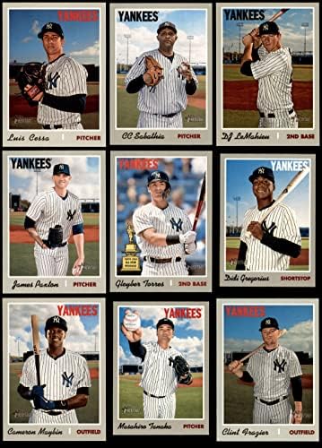 מורשת Topps לשנת 2019 ניו יורק ינקי כמעט צוות שלם סט של ניו יורק ינקי NM/MT Yankees
