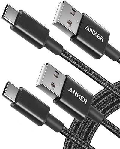 אנקר סוג C מטען פרימיום ניילון כבל USB ורצועת חשמל עם USB PowerStend USB 2 MINI