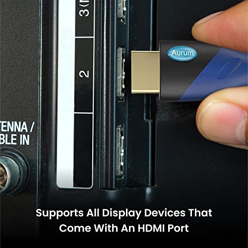 כבלי AURUM 30ft כבל HDMI 4K@60Hz Ultra HD, מהירות גבוהה עם מחברי ניילון קלוע של כבל HDMI, קשת, CL3 מדורג - תואם לטלוויזיה,