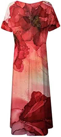 שמלות קיץ לנשים 2023 שרוול קצר נגד צוואר קוקטייל שמש פרחוני מותניים גבוהים אם לשמלת כלה הכלה