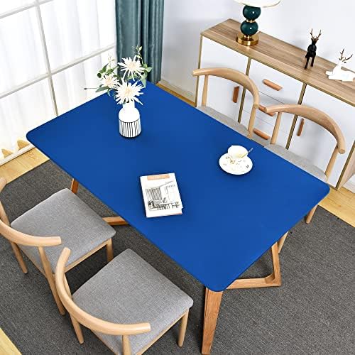 שולחן מלבן מצויד כיסוי טופר סטרטקס קוקטייל נמתח שולחן שולחן כובע שולחן כחול כובע עם קצה אלסטי 42 x 72 אינץ '