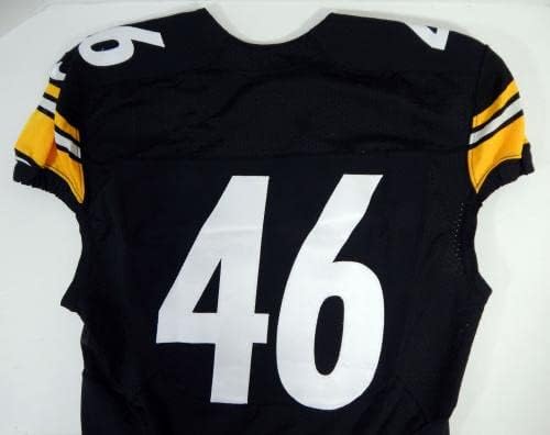2013 Pittsburgh Steelers 46 משחק הונפק ג'רזי שחור 44 DP21204 - משחק NFL לא חתום בשימוש בגופיות