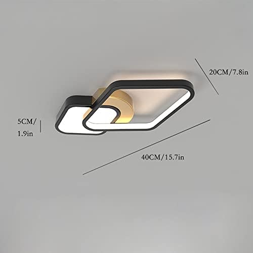 TPOFHS מודרני LED תקרת זהב אור סומק אורות תקרה אורות תקרה אקריליק אור תקרה לחדר שינה סלון פינת אוכל מסדרון 40/45 סמ