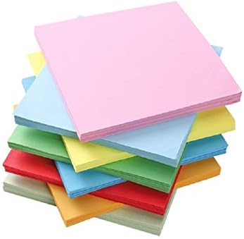 נייר אוריגמי 520 גיליונות צבע דו צדדי 7x7 סמ סדינים ריבועיים אוריגמי צבעים חיים לאומנויות ומלאכה פרויקטים