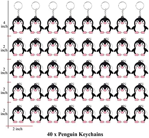 קשת 40 מארז פינגווין מחזיק מפתחות חבילה לטובת מסיבת פינגווין מאהב, אורח להחזיר מתנה, בעלי החיים מסיבת נושאים,