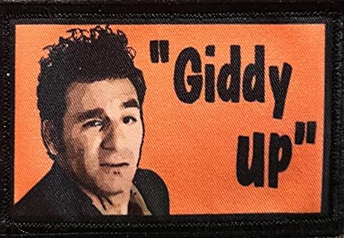 Seinfeld Kramer giddy Up מצחיק טלאי מורל מצחיק טלאי טקטי צבא טקטי. 2x3 וו לולאה המיוצרים בארצות הברית מושלמים