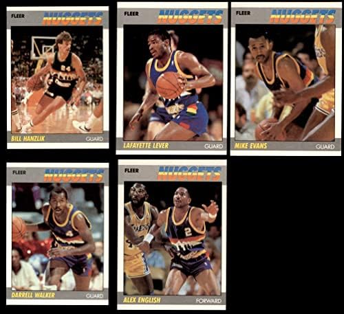 1987-88 Fleer Denver Nuggets Team Set Denver Nuggets NM/MT Nuggets