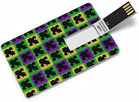 Mardi Gras fleur de lis כרטיס USB 2.0 כונן פלאש 32 גרם/64 גרם דפוס מודפס מצחיק