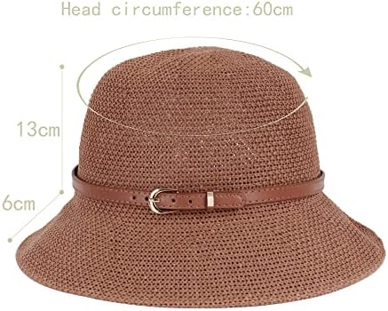 נערות נערות צבעוניות ארוג כובע חוף ארוג בעבודת יד סרוגה כובע קיץ מתקפל
