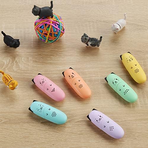 6 חתיכות חתול צורת חמוד מיני סימון עט פסטל צבע אזמל טיפ קוואי דברים מתנה סימון סמן