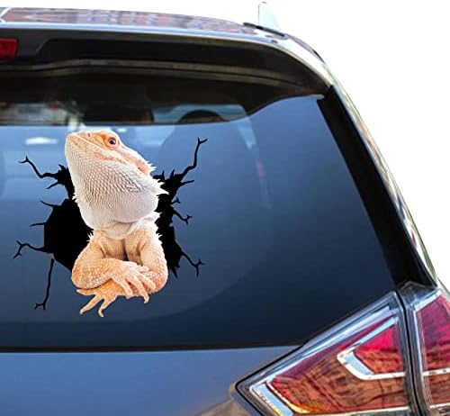 מדבקת דרקון מזוקן מזוקן מכונית מדבקות דרקון כיף מדבקת זכוכית אזהרה לאמהות אהבה סקייטבורד תפאורה