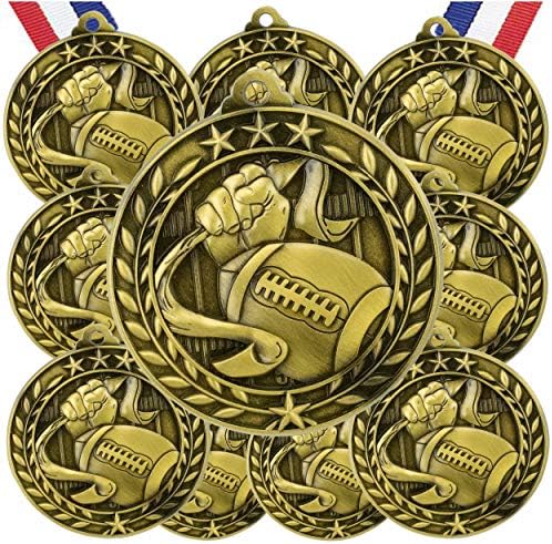 מדליות אקספרס שונות 10 סגנונות חפיסות של מדליות פרסי כדורגל עם פרסי פרס גביע סרטי צוואר