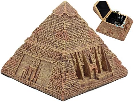 מתנות ועיצוב אברוס קופסת פירמידה מצרית עתיקה 7 רוחב הפירמידה הגדולה של פסל חאופו בגימור אבן חול