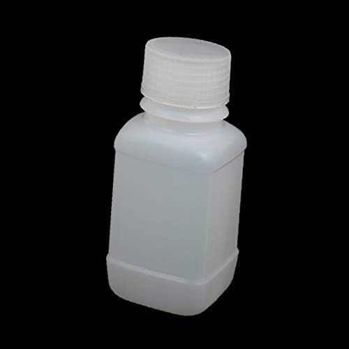 X-DREE 100 מל בורג פלסטיק עליון עליון כימי מדגם לבקבוק לבן לבן למעבדה (Bottiglia di Reagente Chimica Campione בפלסטיקה 100