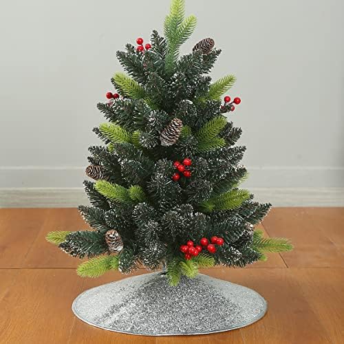 חצאית עץ חג המולד של Valorcielo Mini, מחצלת עץ חג המולד נוצצת