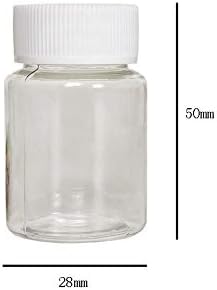 10 חתיכות 15 מיליליטר ריק ברור פלסטיק בקבוקי גלולת מוצק אבקת מיכל פלסטיק עגול מוצק אבקת מיכל מגיב אחסון בקבוק