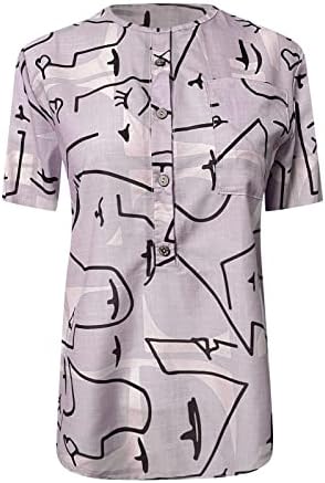 קצר שרוול לקשור לצבוע חולצות קיץ חולצות לנשים בתוספת גודל טרנדי מזדמן צוות צוואר קלאסי לנשימה