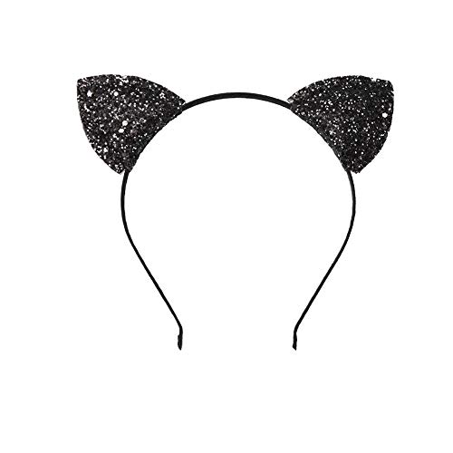 לירילה מסיבת יופי עדין צבע גליטר/הדפס מנומר חתול אוזני שיער סרטי ראש שיער להקות מסיבת קישוט עבור בנות ונשים,מגוון