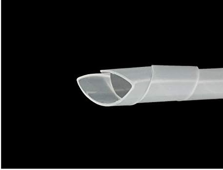 AEXIT 12 ממ x חיווט וחיבור 5M עטיפת ספירלה עטיפת פס חוט כבל רוכסן רוכסן חום מארגן צינורות חום לבן
