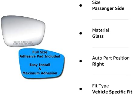 זכוכית מראה + כרית דבק בגודל מלא לשנים 2012-2015 פולקסווגן פאסאט החלפת צד הנוסע - 2 אפשרויות המוצעות