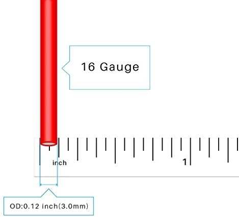 Bntechgo 14/16/18 מד סיליקון חוט גומי סיליקון 36ft גמיש רך 600 וולט 200 מעלות צלזיוס חוט סיליקון עמיד גבוה