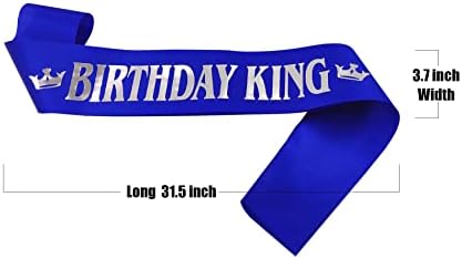 MGJSRNH יום הולדת קינג אבנט לגברים, מתנות למסיבות יום הולדת, אביזר למסיבה לבנים, לבוש ליום הולדת, ציוד לקישוט מסיבות