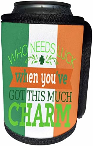 3 דרוז מי צריך מזל יש לך קסם אירלנד דגל סנט פטריקס. - יכול לעטוף בקבוקים קירור יותר