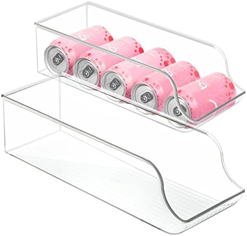 סודה יכול ארגונית ומשומר מזון סל מתקן למקרר - פתוח קדמי ושקוף עיצוב, לנפץ הוכחה ו-משלוח, מחזיק עד 9 פחיות