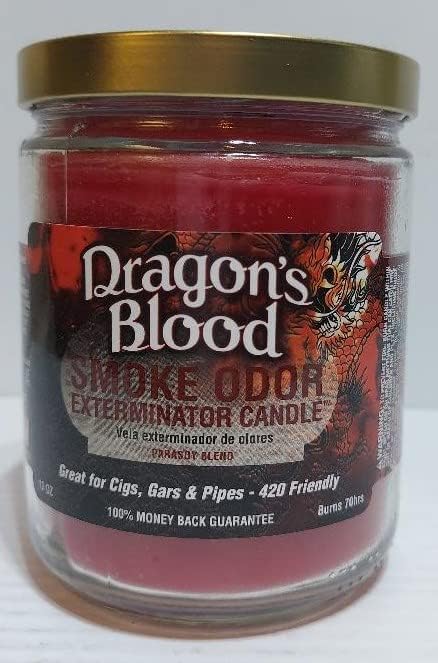 מדביר ריח עשן 13 עוז נרות נרות של מבחר הדם של דרקון, כולל את הדם של דרקון, וניל שמנת, יער יער, יין יאנג, Eufloria, 420,