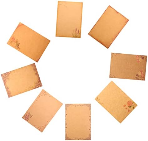 עיצוב וינטג 'של המוטון 8 יחידות נייר מכתבים וינטג' נייר פרחוני A5 ניירות אותיות גודל נייר הזמנה עם ציוד כתיבת גבולות למלאכות