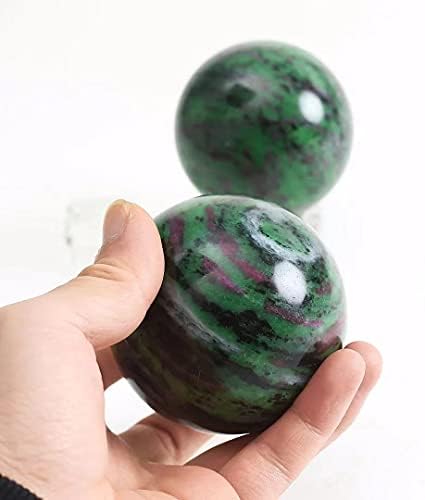 מלאכת אבן של אשרסן 60 ממ -75 ממ אבני אודם טבעיות כדור אפידוטה גבישי גבישי ריפוי אבני ריפוי