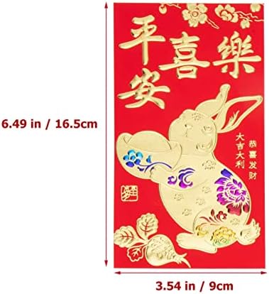 אדום מעטפות סיני 30 יחידות 2023 אדום מעטפות סיני גלגל המזלות ארנב אדום מעטפות מזל כסף מעטפות חדש שנה ירח