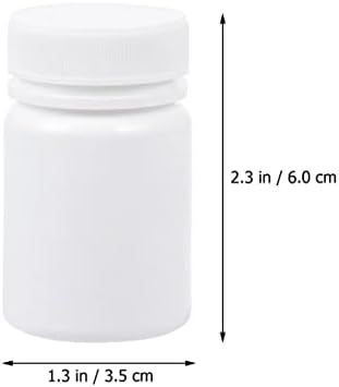 מיכל DOITOOL DISPENSER 120 PCS נוח מחזיק בקבוקי פלסטיק תרופות בורג רוקחות רוקחות מגיב חיצוני עם בקבוקים ריקים אבקת אבקה