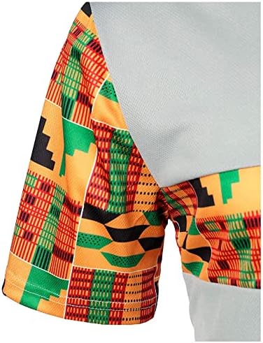 2023 חליפות מסלול לגברים מערכים הדפס אתני אפריקני צמרות קיץ של שרוול קצר ומכנסיים קצרים