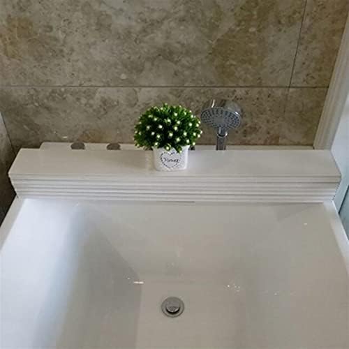 מגש אמבטיה ysyp, כיסוי אמבטיה כיסוי אנטי-אבק מתקפל לוח אבק אמבטיה כיסוי בידוד, מכסה אמבטיה, מכסה אמבטיה תריס-לבן PVC