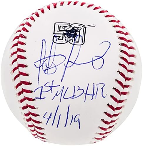 פרננדו טאטיס ג'וניור. חתימה רשמית MLB לוגו 50 שנה לוגו בייסבול סן דייגו פדרס MLB 1 HR 4/1/19 JSA SD53982