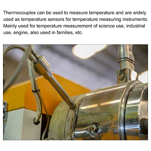 Meccanixity K חיישן טמפרטורה מסוג M8 טמפרטורת בורג בדיקות צמד תרמי 13ft מבודד חוט 0 עד 800 מעלות צלזיוס