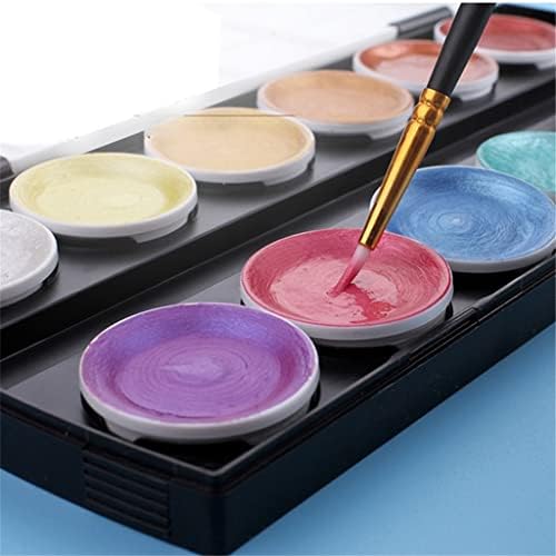 MJWDP צבע צבעי מים 12 צבע צבעי מים מוצקים סט אמנות ציור ציור פיגמנט סט אמנות לספרי צביעה
