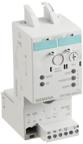 Siemens 3RF29 50-0GA16 SIRIUS SC מוליך למחצה מוליך צג עומס מורחב, מתח אספקת בקרת 24VAC/VDC, מתח תפעולי 400-600 וולט מתח תפעולי