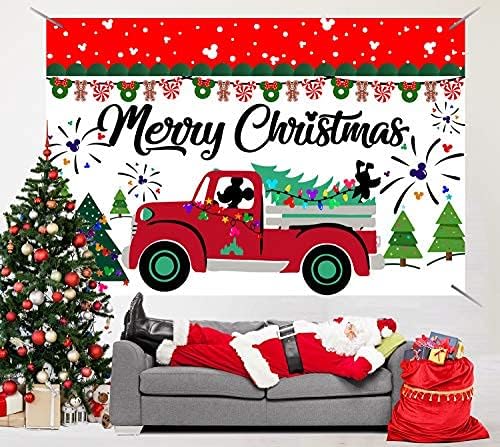 החג שמח רקע שמח קטן חג המולד עץ ואדום משאית עבור מנטה חג המולד קישוטי חג המולד תפאורות צילום חג המולד חג