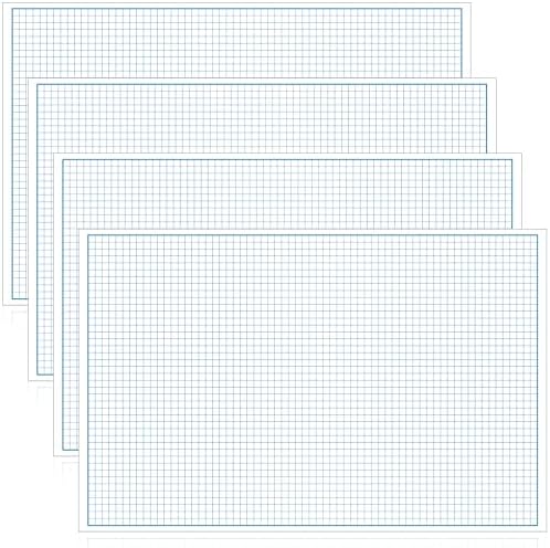 200 גיליונות נייר גרף הנדסי 11 על 17 אינץ ' רשת פנקס רשימות שרטוט תוכנית הנדסת נייר רשת נייר כרית, 50 גיליונות / כרית