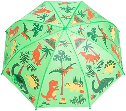 באבאלו ילדים מטרייה-ילדים 18 אינץ גשום יום מטרייה-דינוזאורים ירוק / אדום